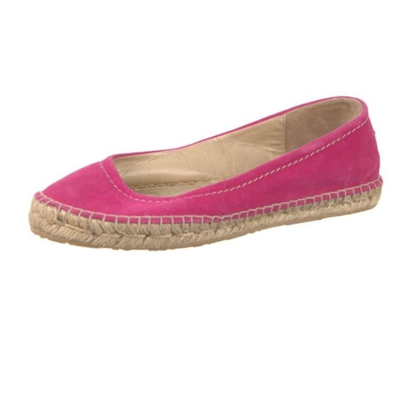 Jimmy Choo Pink Suede Espadrille Flats - Picture 1 of 11